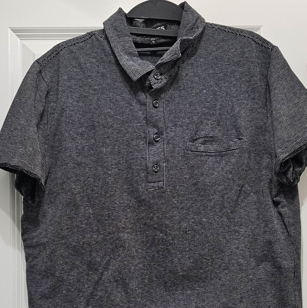 Express Black Textured Button Down Shirt